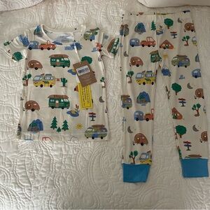 NWT Angel Dear Bamboo Short Sleeve and Pants Camper Van Print Pajama Set